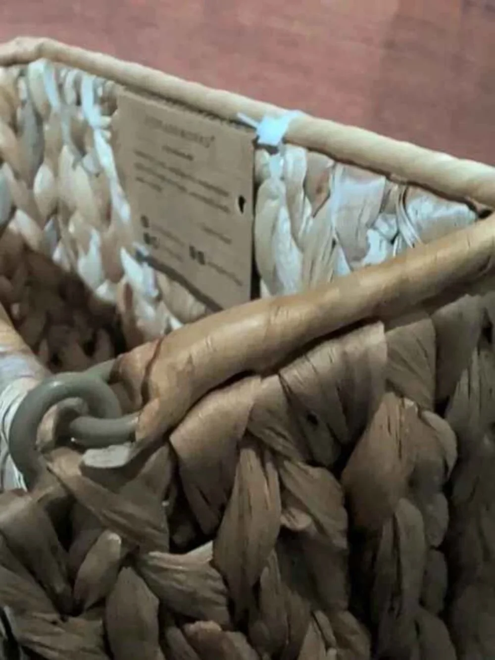 Hand-Woven Wicker Silverware Organizer Water Hyacinth Cutlery Holder Countertop